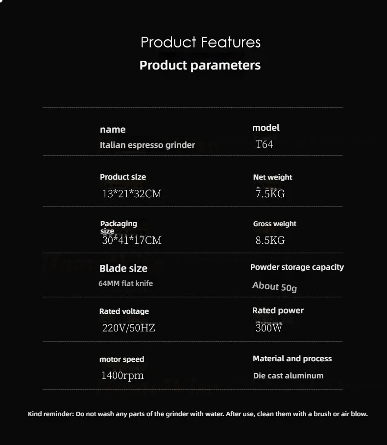 LX T64 가변 속도 커피 원두 분쇄기 64mm 플랫 버 에스프레소 커피 그라인더 싱글 도즈 그라인더 밀러