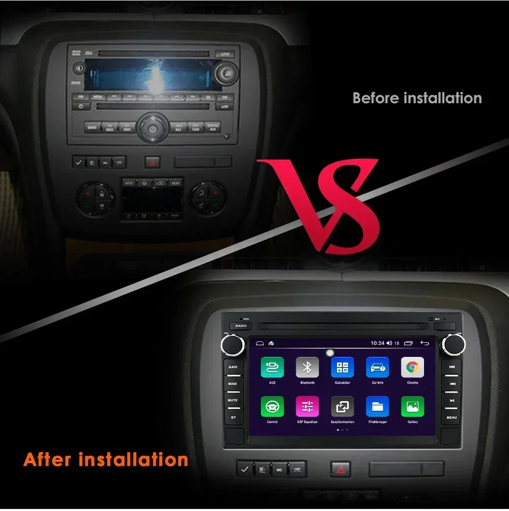 Radio Estéreo con GPS para coche, reproductor Multimedia con Android, para Chevrolet, Silverado, GMC, Sierra, Impala, Traverse, Avalanche, Express,