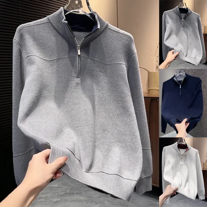 

Faionable Korean Sle Knitted Sweater Autumn Winter New Arrival Color Blo Trendy Men's Outerwear Casual Versatile Haome