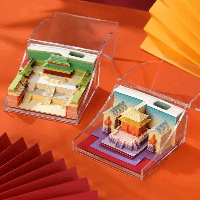 Catatan Tempel Stereo 3D Kreatif Budaya Hadiah Kelulusan Ulang Tahun Pertemuan Kantor Desain Seni Dekoratif Sobek