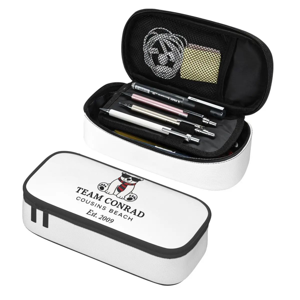 جديد الصيف تحولت مقلمة جميلة فريق كونراد الأبيض الدب صندوق رصاص القلم لحقيبة الطلاب اللوازم المدرسية هدية القرطاسية #1