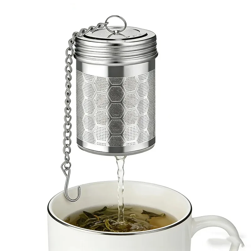 1PCS Stainless Steel Tea Infuser with Fine Mesh Strainer for Brewing Loose Black Tea Spices Seasonings Tea Water Separator