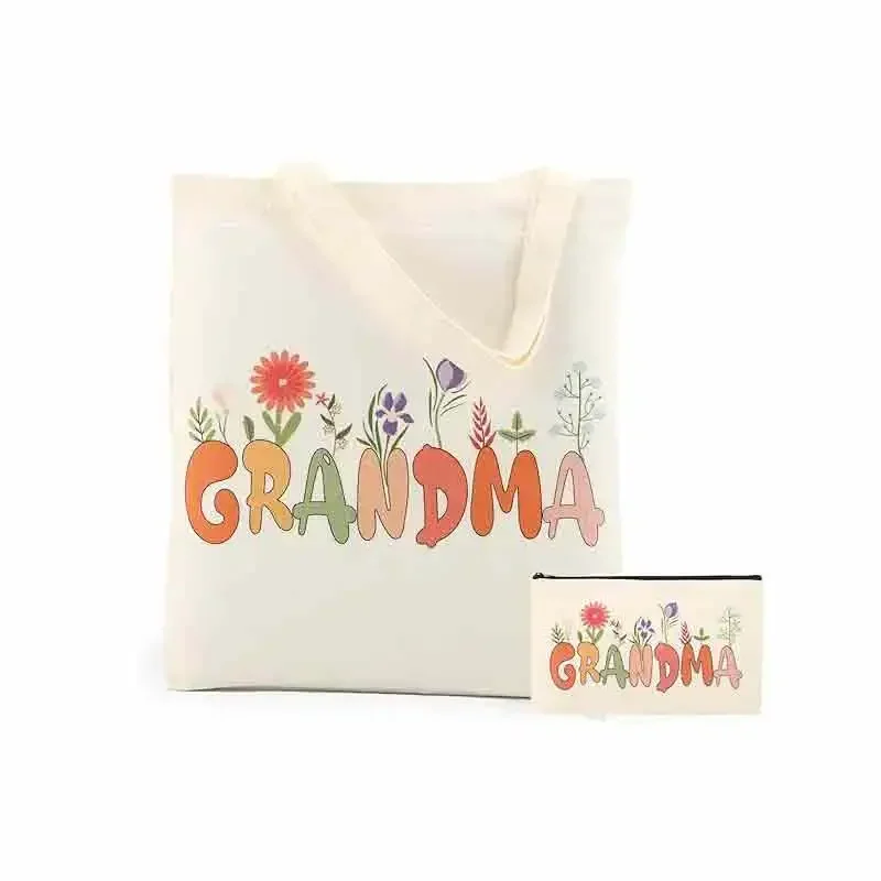 

BEM01 Best Grandma Gifts, Teacher Gifts for Grandma from Granddaughter, Nana Birthday Gifts Grandma Canvas Tote Bag