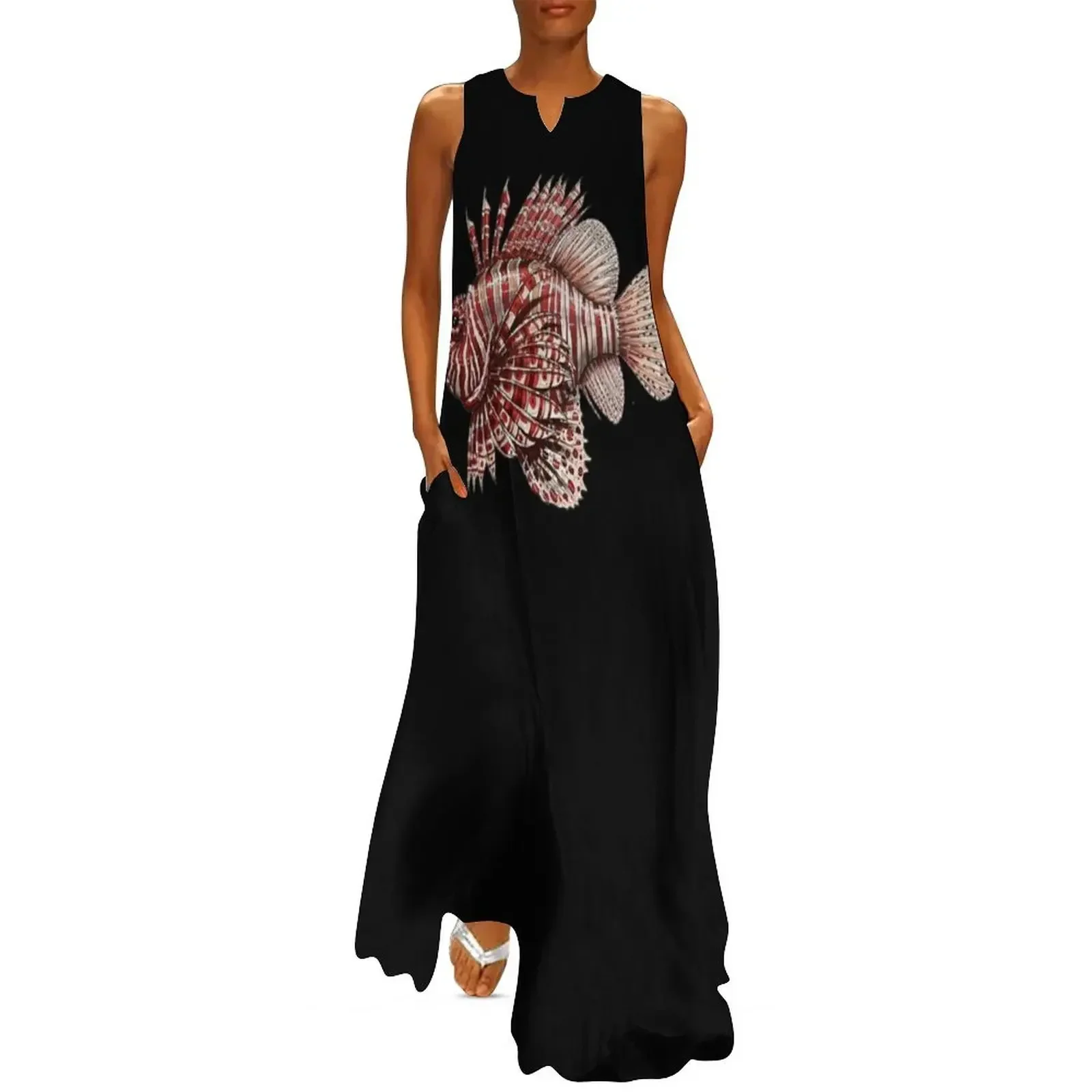 

red lionfish for aquarium hobbyist Long Dress birthday dress elegant dress