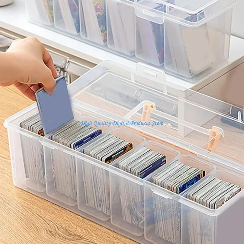 

U2JE Large Capacity Card Organizers Clear Trading Card Storage Box with Separate Box