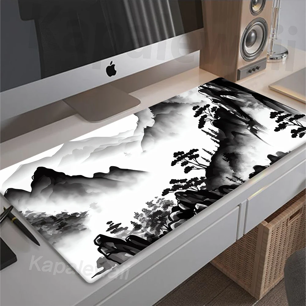 Mountain Serenity Japan Art Gaming Mouse Pad Computer Mouse Mat Gabinete Gamer Mousepad XXL Large Keyboard Pads Desk Mat 90x40cm