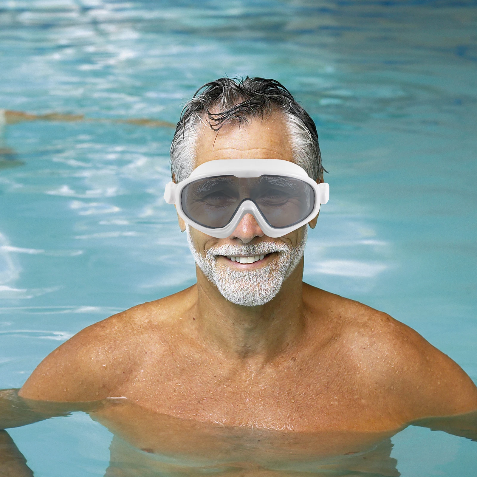 

1Pc Adult Anti Fog Swimming Goggles Large Frame Waterproof Shortsighted Swim Eyewear Leakproof Comfortable