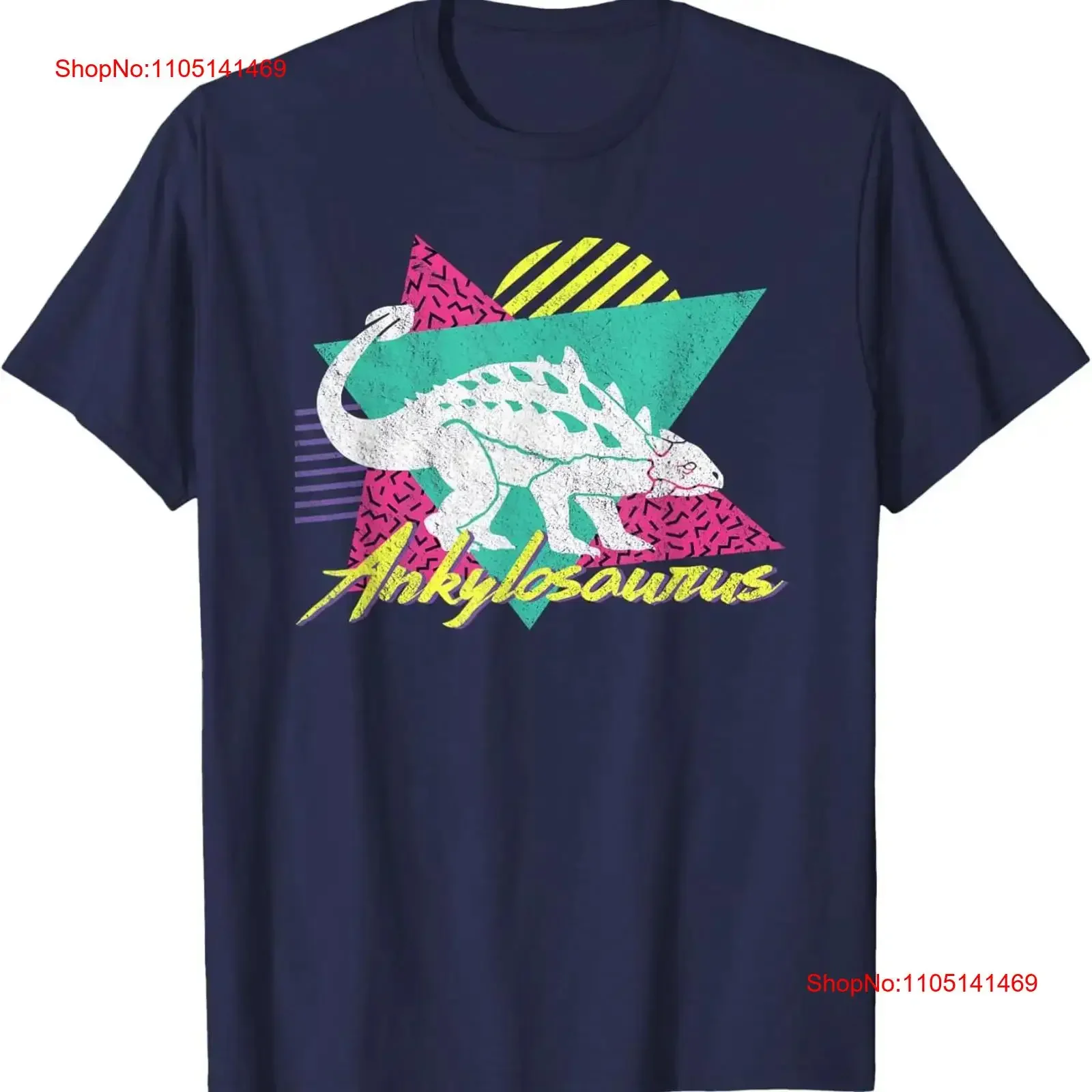 Vintage Retro 80s Or 90s Ankylosaurus Dinosaur T Shirt  vintage Washed Stylish Unisex fashion Slightly Top For Everyday Wear