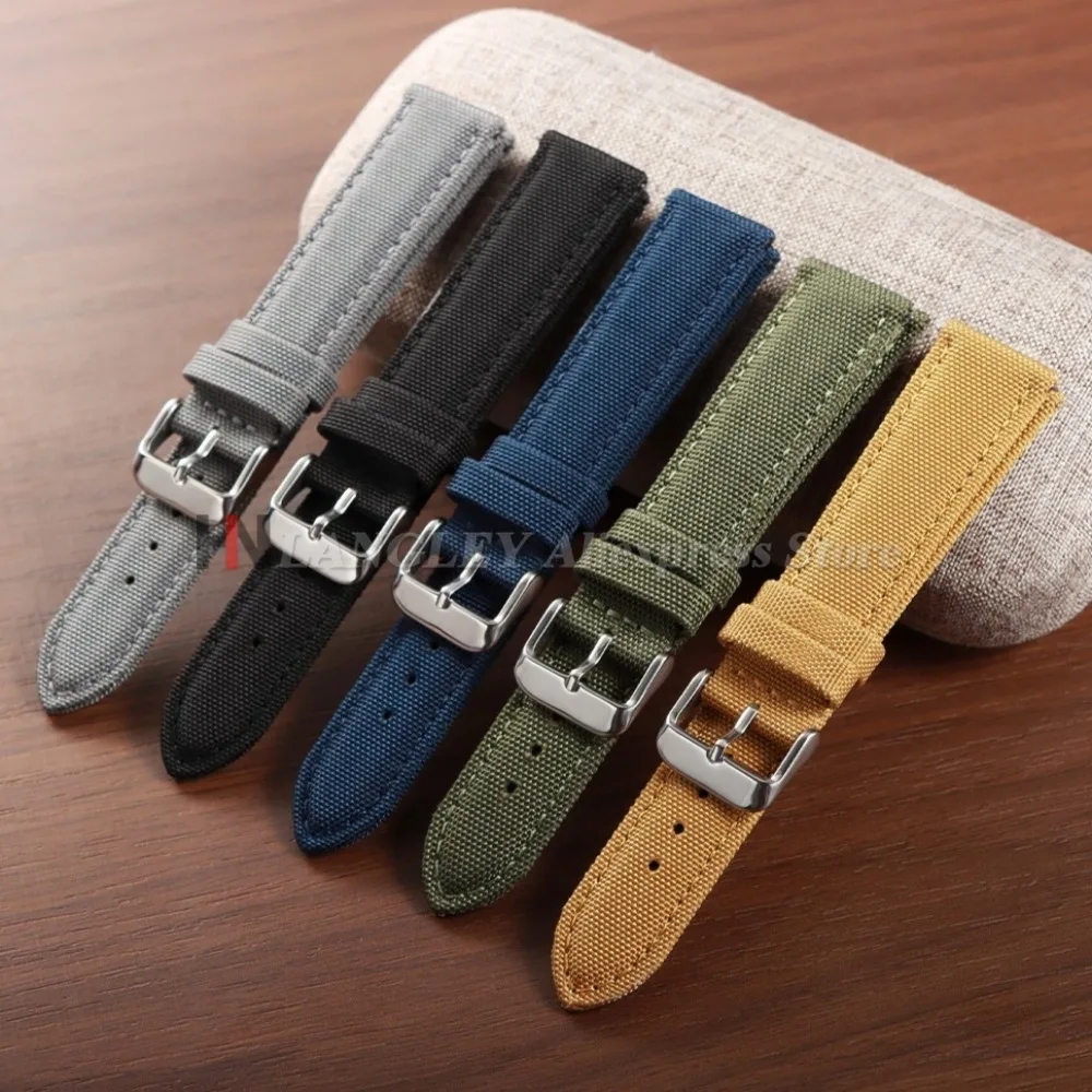 Echtes Sailcloth-Nylon-Uhrenarmband, 20 mm, 22 mm, für Seiko Divers, zweiseitiges Canvas, langlebiges Herren-Sport-Schnellverschluss-Armband