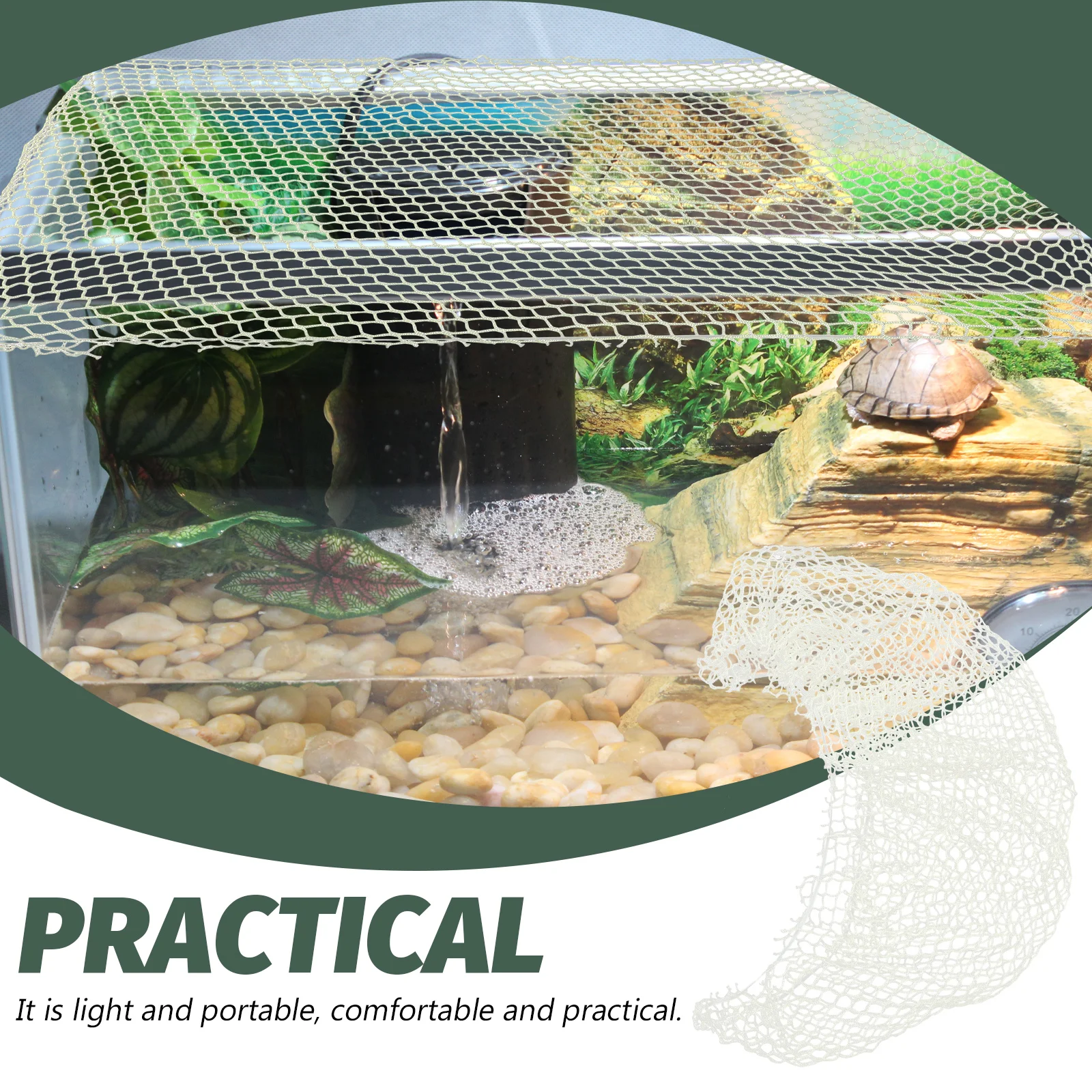 

Aquarium Anti-Escaping Mesh Fish Tank Protective Net Breathable Fish Anti-Jump Netting Light Practical Easy Clean Mesh