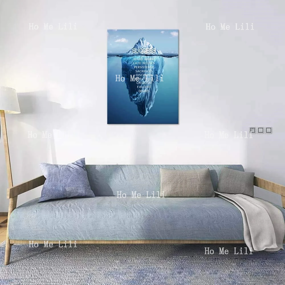 Iceberg Posters Success Wall Art Motivational Painting On Canvas