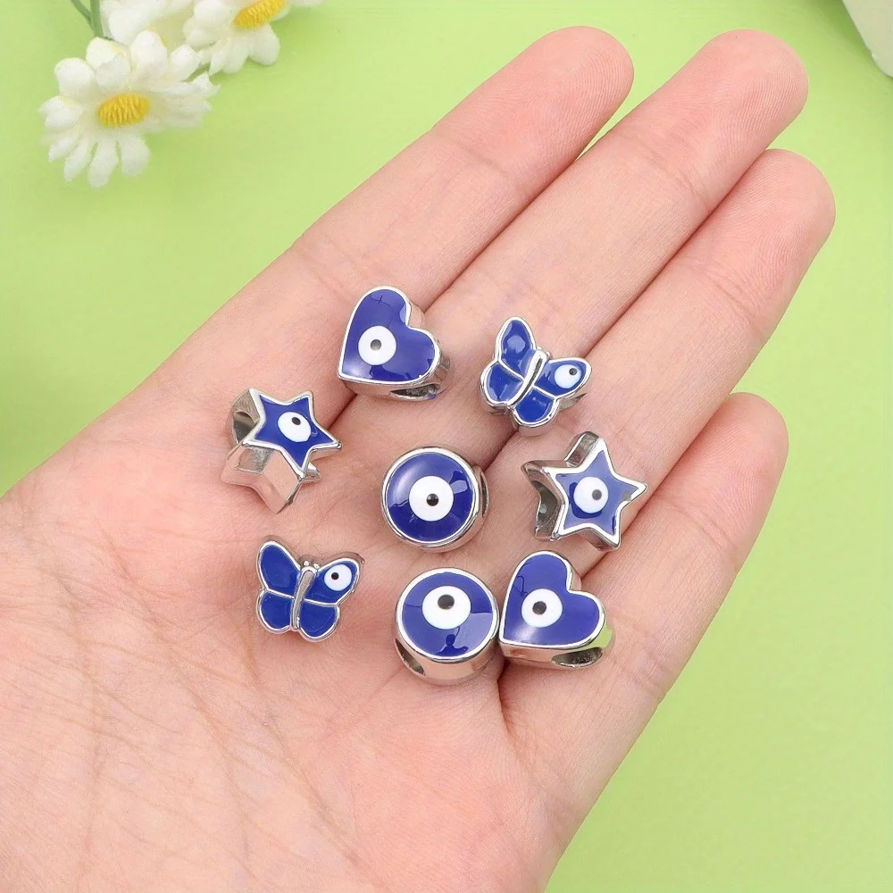 3/12/24/36pcs Multiple Plastic European Style Large Hole Beads, Used for DIY Accessories, Christmas and Halloween Decorations
