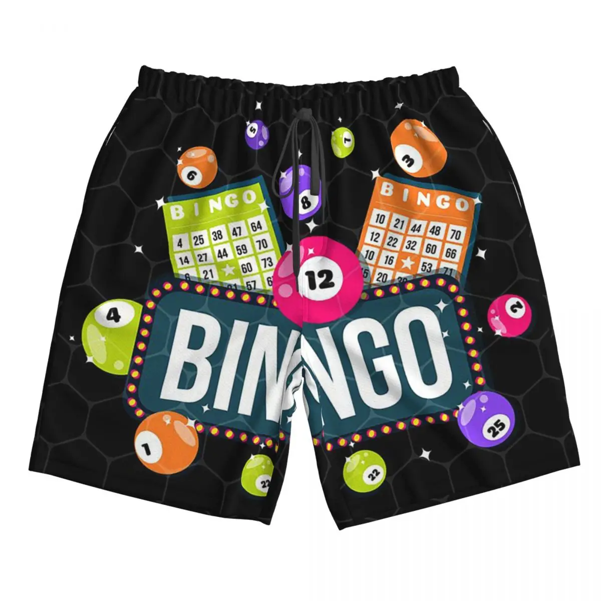 

Come For Bingo Game Trunks Beach Board Shorts Casual Quick Dry Swim Summer Men Pants