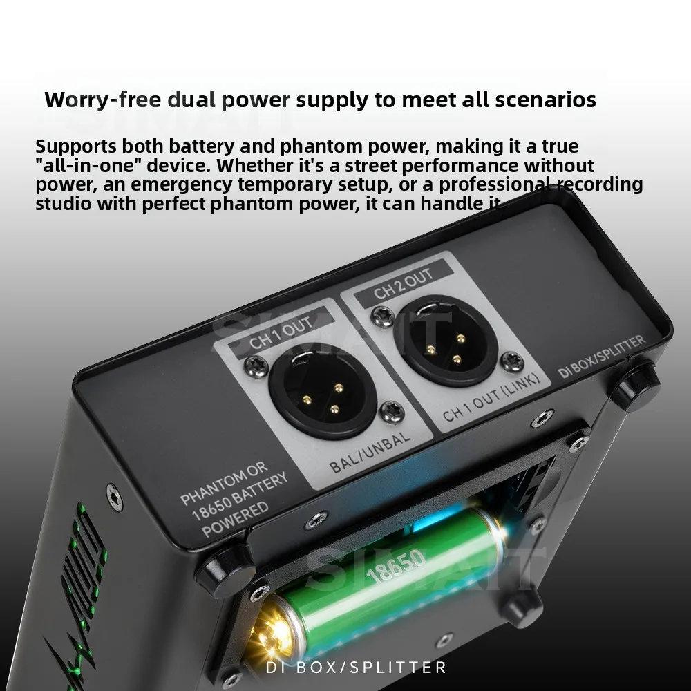Passive Bass/Guitar DI Box | Instrument Direct Injection with Impedance Conversion | Audio Isolator for Live/Studio