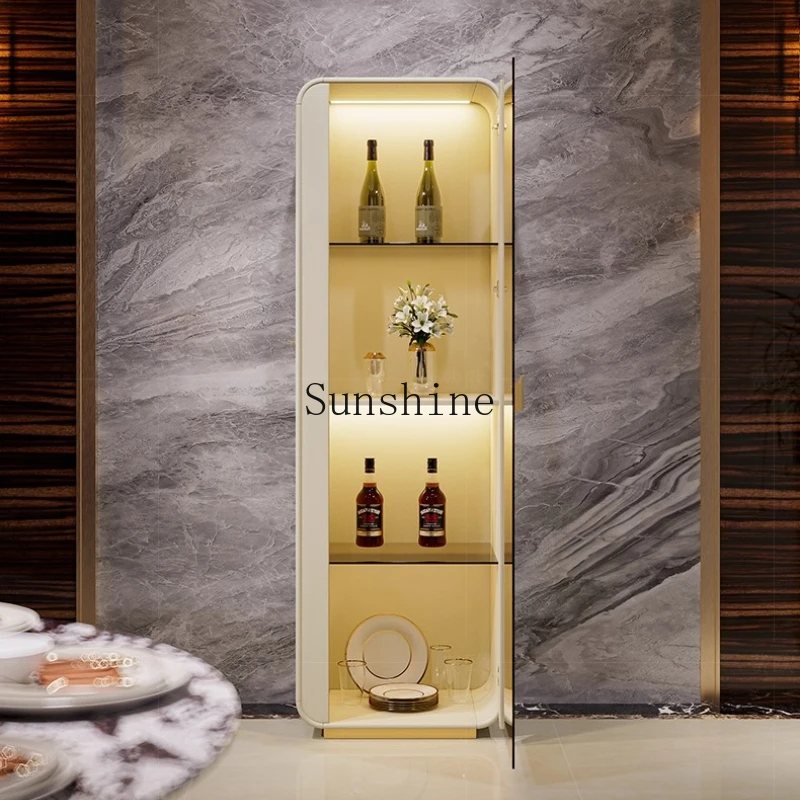 

Легкий роскошный стеклянный винный шкаф у стены, модная высококачественная книжная полка на заказ