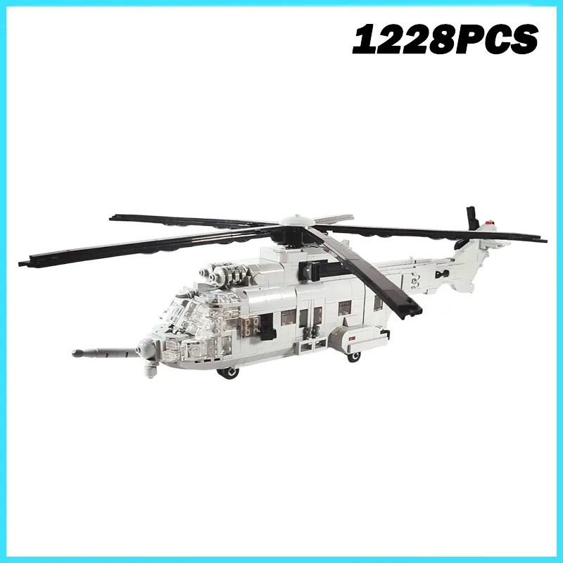 

1228 шт. H225M каракал транспортный вертолет военная модель самолета MOC строительные блоки кирпичи креативная сборка игрушка детский подарок