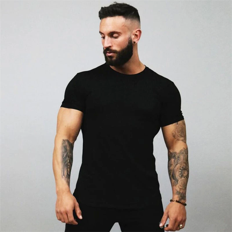 Camiseta Deportiva para Hombre, Moderna, de Manga Corta, para Ejercicio Muscular, Gimnasio, Producto Nuevo de Verano 2026