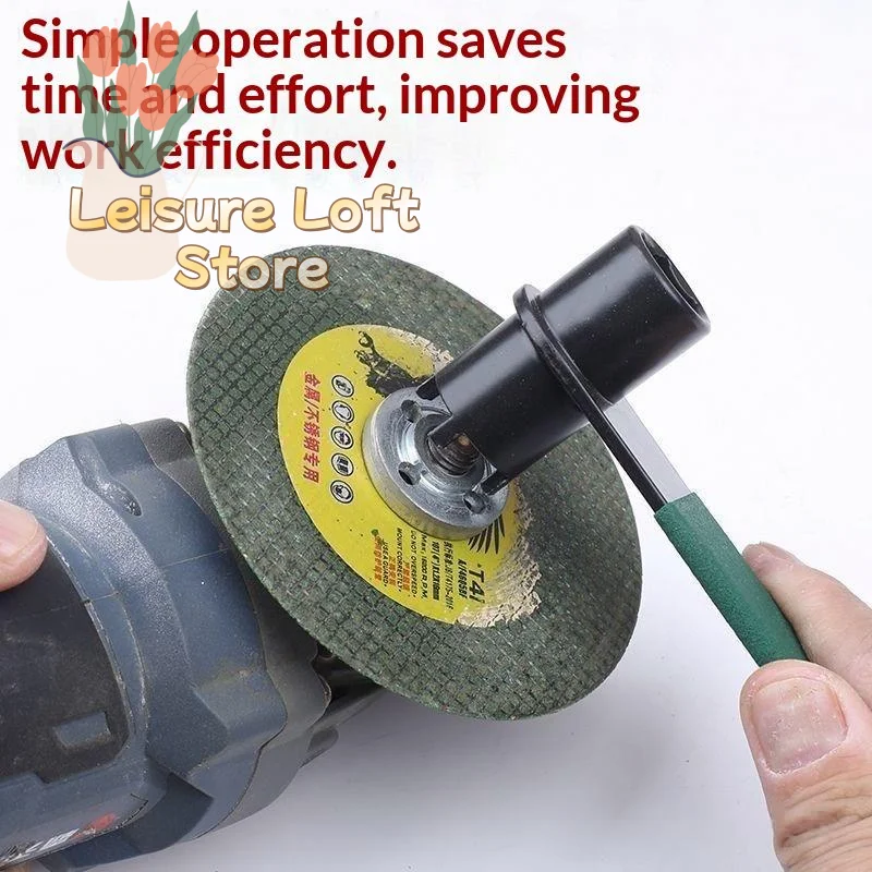 Dual Purpose Angle Grinder Wrench 4 Claw Anti Slip Handle Rust Resistant Disc Removal Spanner for Metal Working