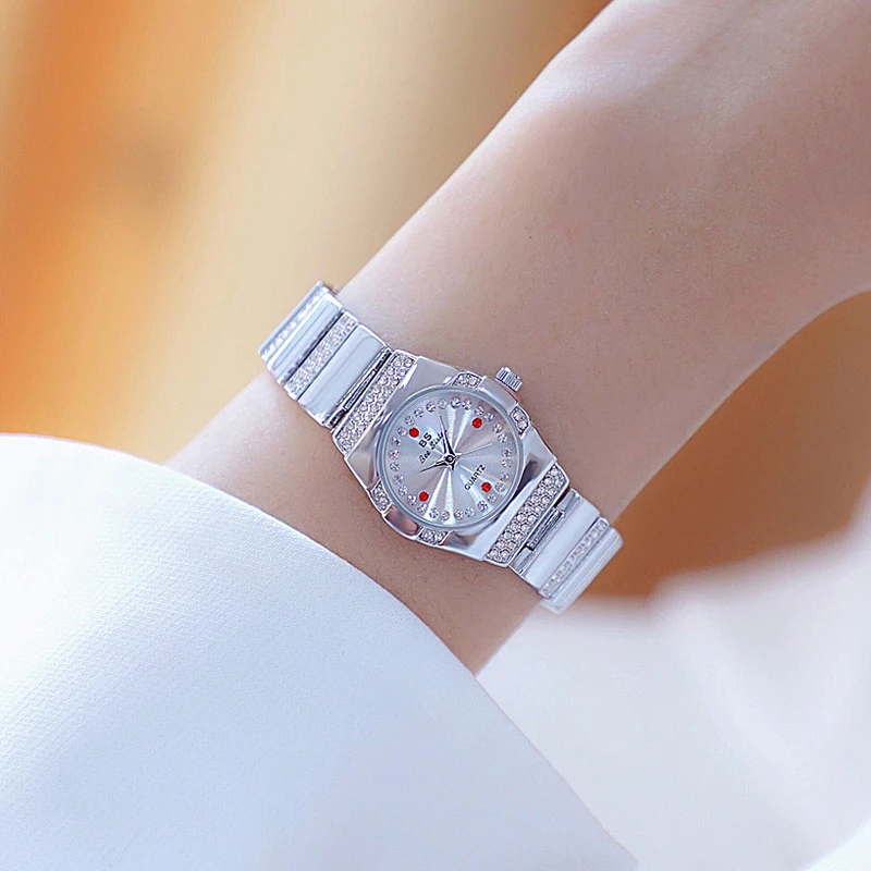 Fashion Women Watches Luxury Brand Diamond Gold Female Bracelet Wristwatch Crystal Elegant Small Dial Ladies Watch