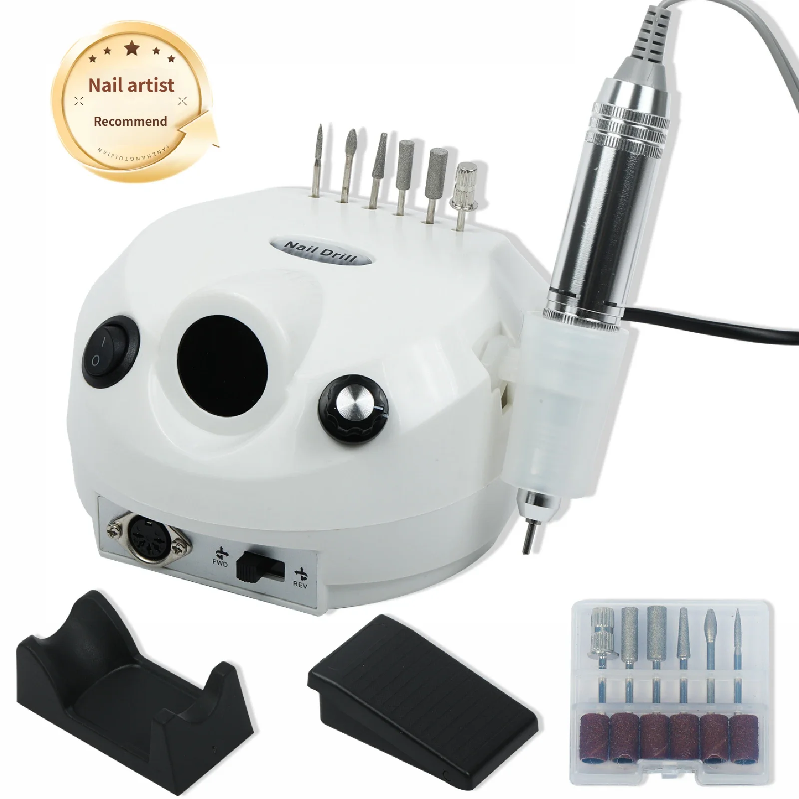 35000RPM 電動ネイルドリルマシン ネイルジェルポリッシャー ネイルサロン機器 強力研磨ネイルファイル バフ研磨 マニキュアツール