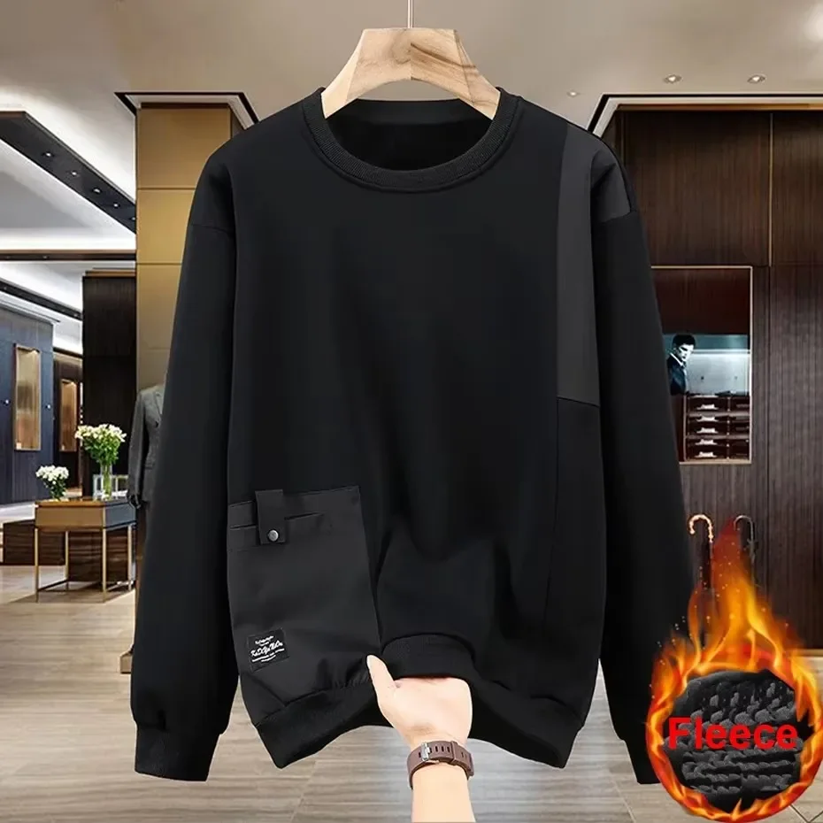 

DIANRUO 11XL Plus Size Sweatshirts Men Patchwork Sweatshirt Fashion Casual Autumn Winter Fleece Pullover Male 한국인 후기 많은 옷