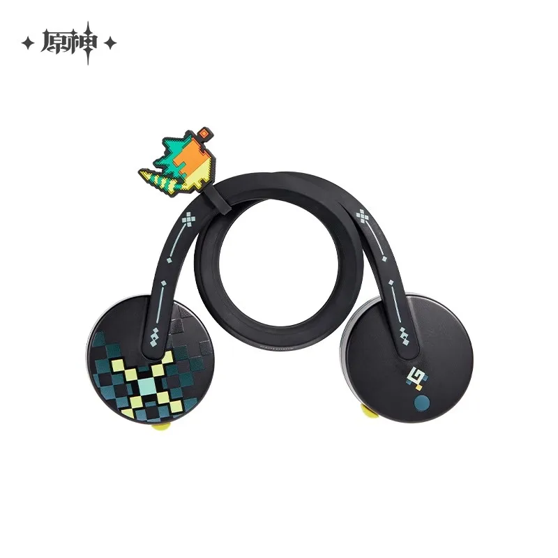 miHoYo Gioco Ufficiale Kinich Fan Genshin Impact Kinich Tema Sinistra Appeso al Collo Piccolo Ventaglio Anime Prop Cosplay Regali di Halloween