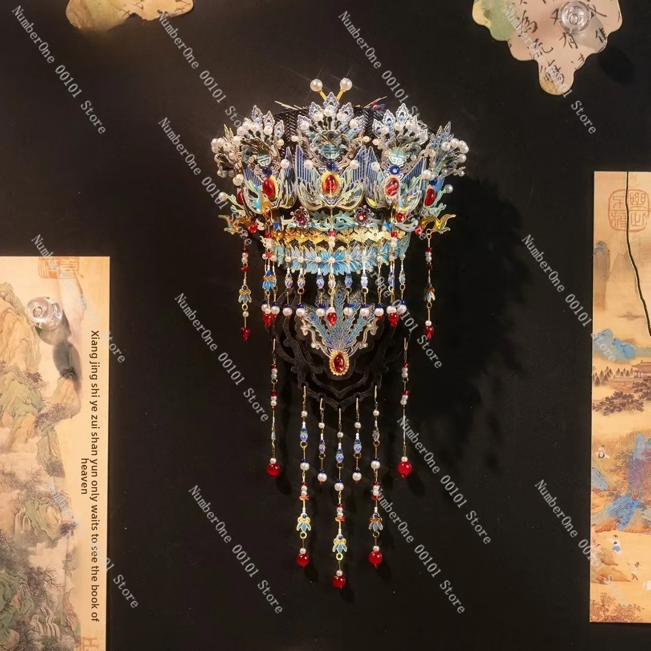 Phoenix crown refrigerator sticker | Guofeng metal assembly 3D three-dimensional puzzle manual DIY