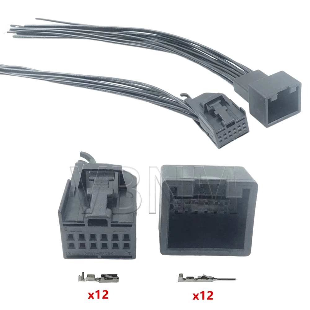 12 Pin 8E0972112A 1534096-1 1-1534096-1 Car Parts AC Assembly Automobile Radar Electric Cable Plug Connector For VW