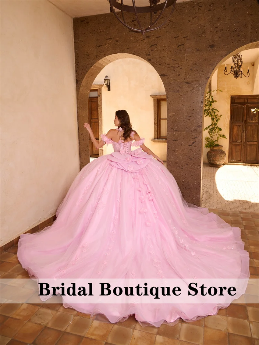 Lavender Purple Straps Quinceanera Dresses Cinderella Vestidos De 15 Anos Vintage Applique Beading Birthday Party Customized