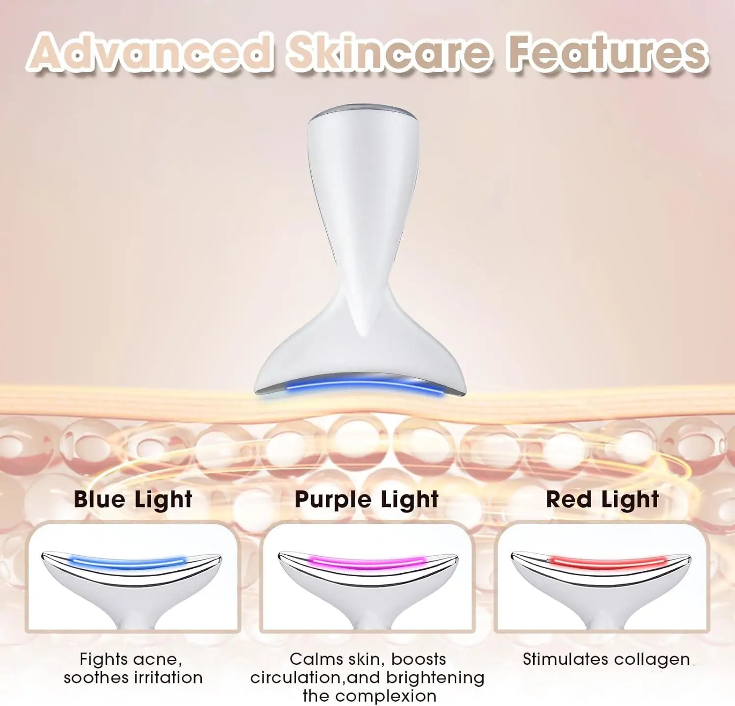 3 in 1 Face Massager with Heat Neck and Facial Beauty Instrument Home Use Skin Care Tool for Skin Tighten Improve Neck Contour