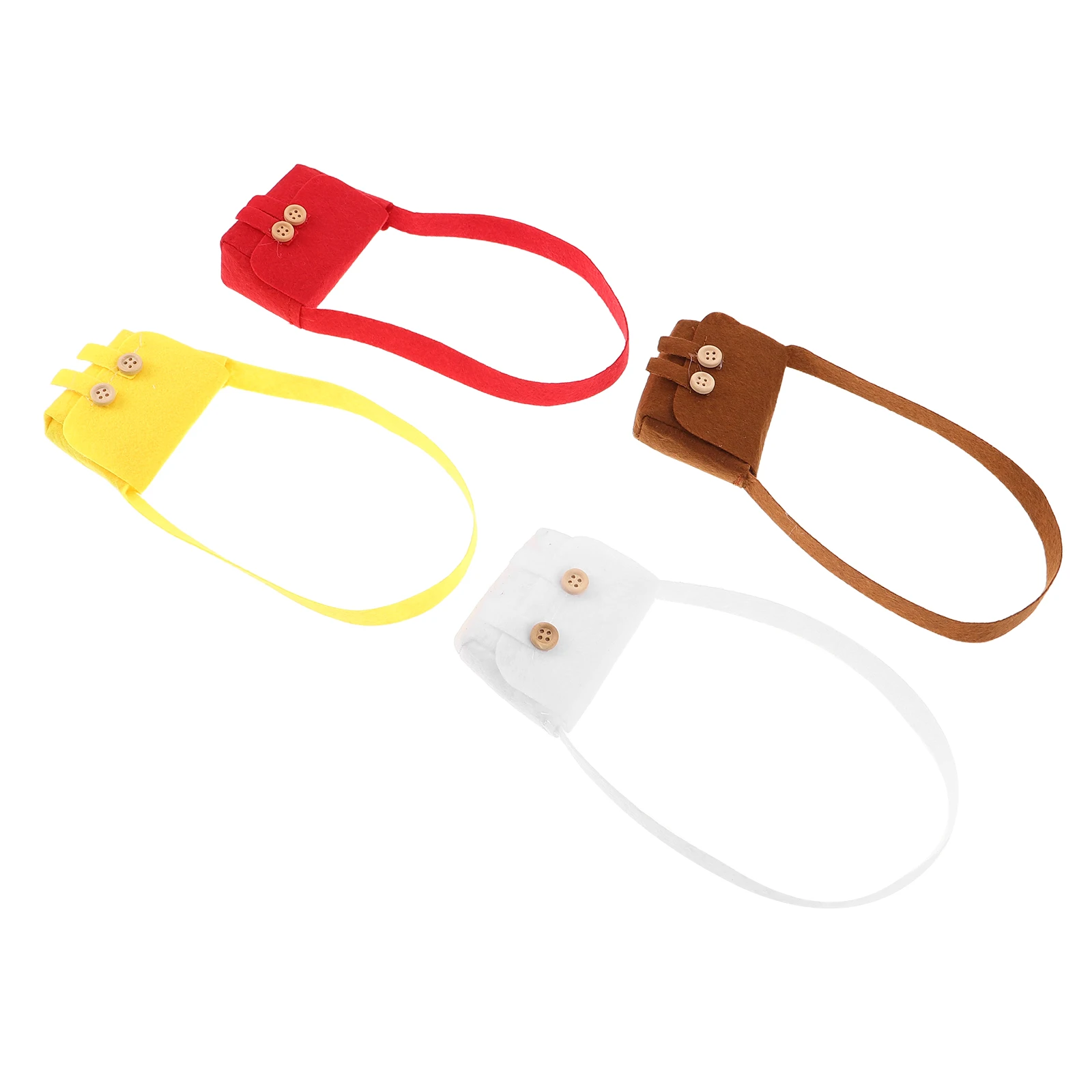 

4pcs Mini Backpack: Cute Crossbody Bag For Girls Fashion Accessory Pretend Play Gift Kawaii Purse Miniature Bags Wallet Small