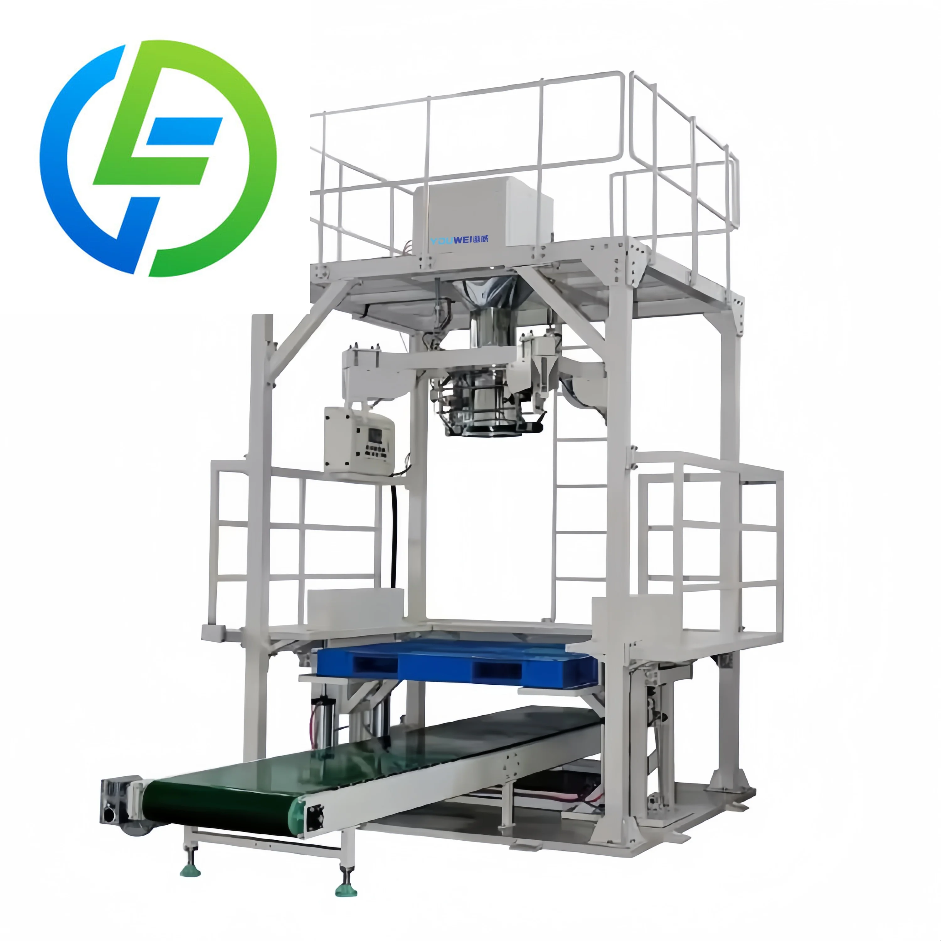 Bulk Jumbo Bag Packing Filling Machine Shanghai Packaging Sealing Machines Packing Material PLC Fowder Feeder