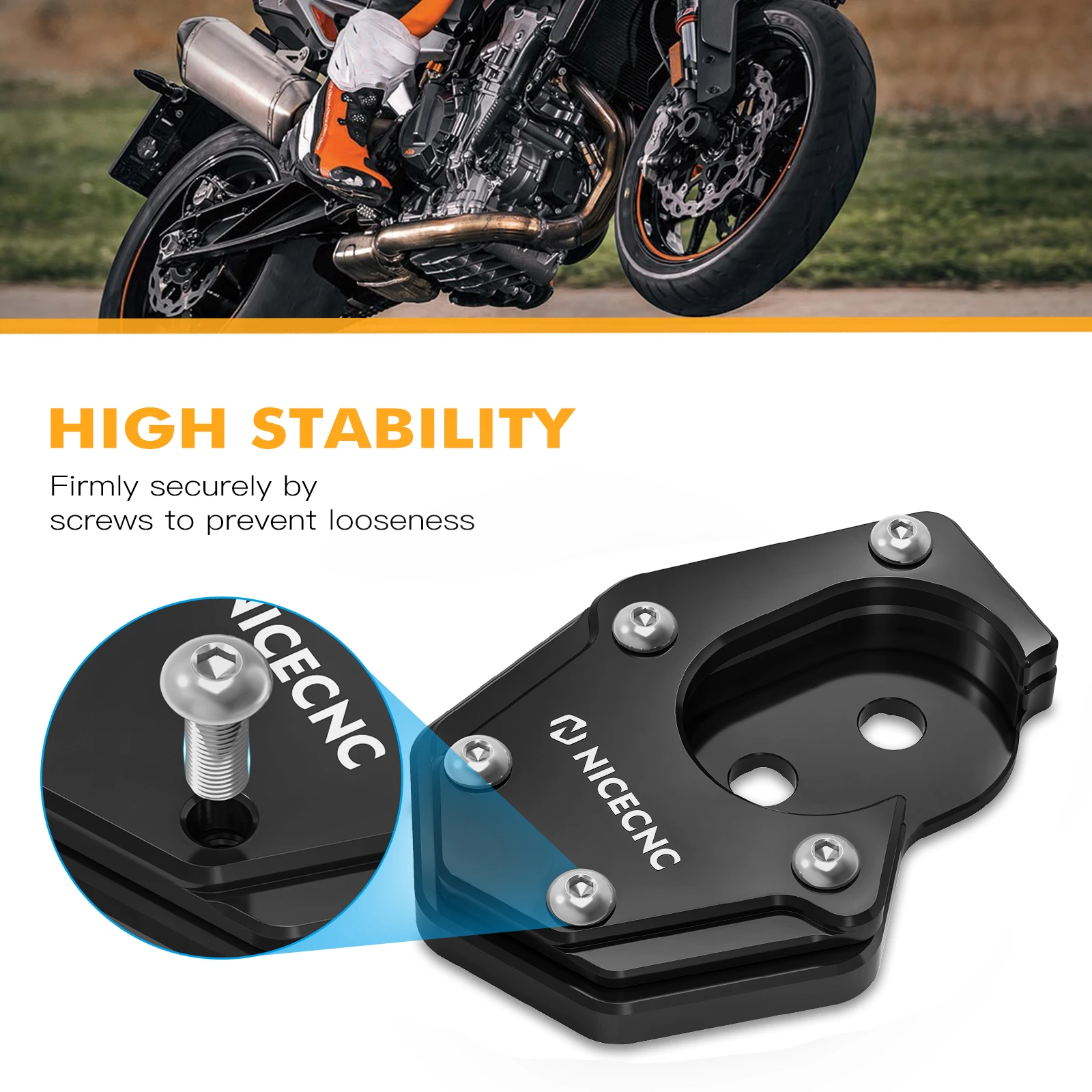 For KTM 690 Enduro R SMCR 690 SMC R 2019-2023 Kickstand Footstand Enlarger For Husqvarna 701 SM Enduro Supermoto LR 2020-2023