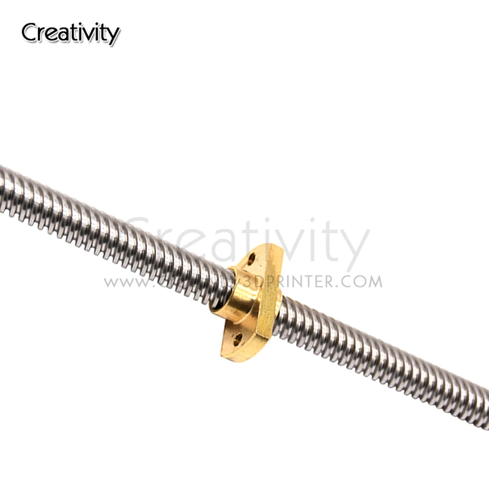 1PC Lead 8MM 365/400/515MM Ender-3 V2 Z axis Rod Lead Screw+brass nuts for Ender6 CR-10S CR-10 V2 3D Printer Parts