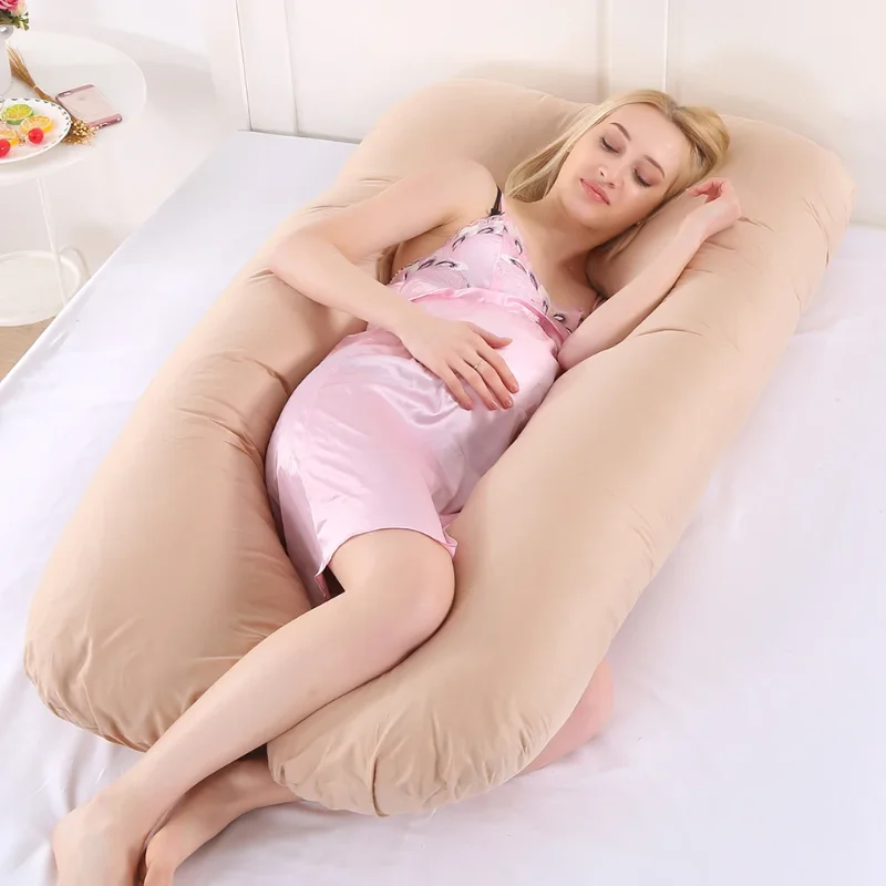 Multifunctional Pillowcase Maternity Pillow  Pure Cotton Cover U-shaped Waist Support for Pregnant Women Backrest Pillow Cushion