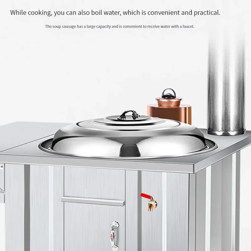 firewood stove Outdoor rural household firewood movable soil stove Indoor smokeless energy saving