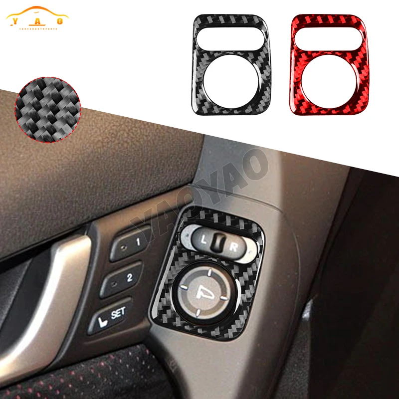 

Real Carbon Fiber Rearview Mirror Adjustment Switch Frame Sticker Cover Trim For Toyota Acura TSX 2009-2014 Car Accessories