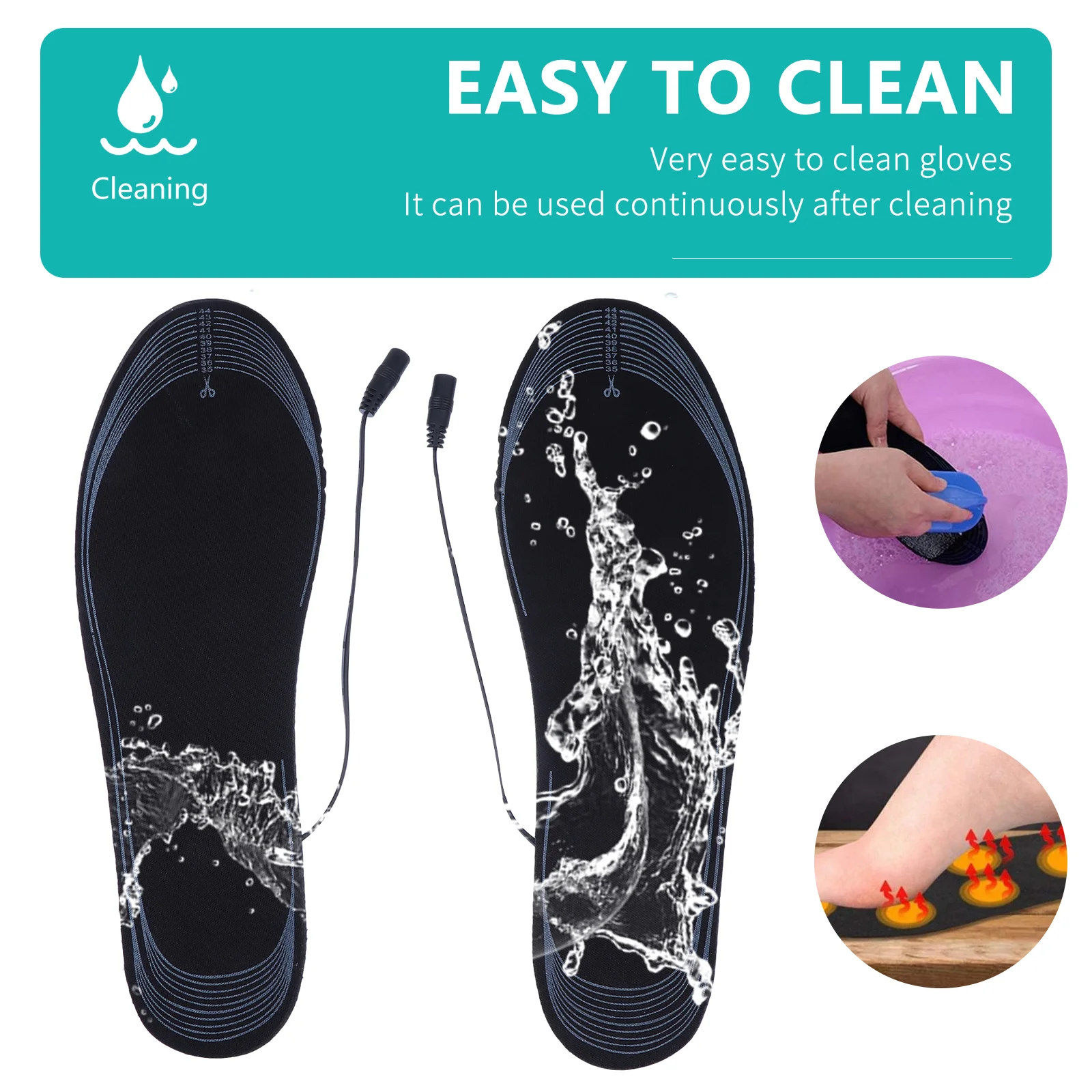 Heating Insoles Electric for Boots Free Cutting Heated Shoe Inserts Shoes