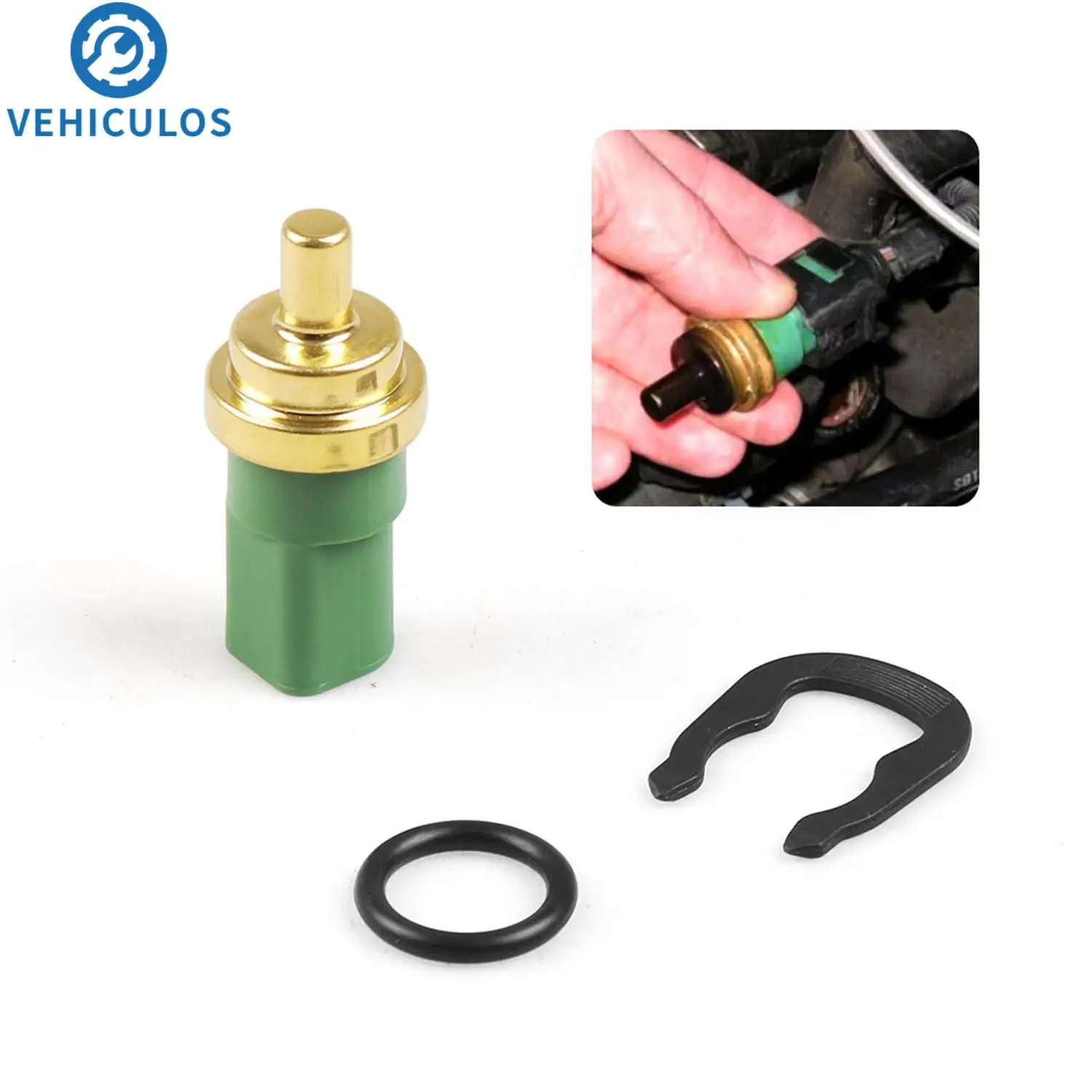 1 Juego de Sensor de temperatura del refrigerante de temperatura del agua 078919501C 059919501A TS10236 5S1478 para AUDI A3 A4 A6 A8 para VOLKSWAGEN BEETLE