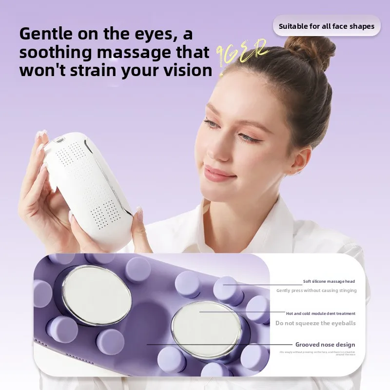 Smart Hot Cold Eye Massager Vibration Acupoint Eye Mask for Office Relaxation