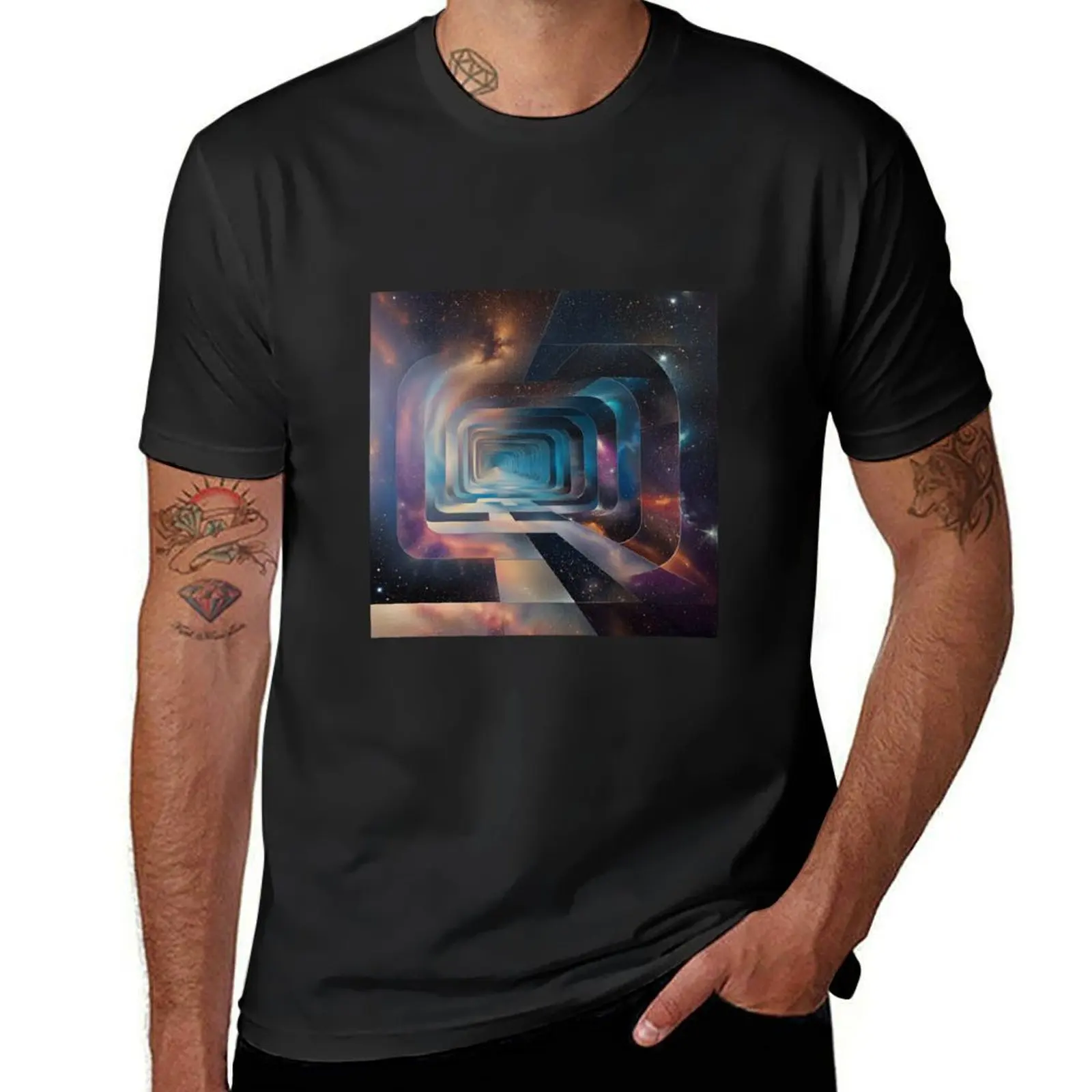 

Star Trails T-Shirt tops vintage clothes t shirts men