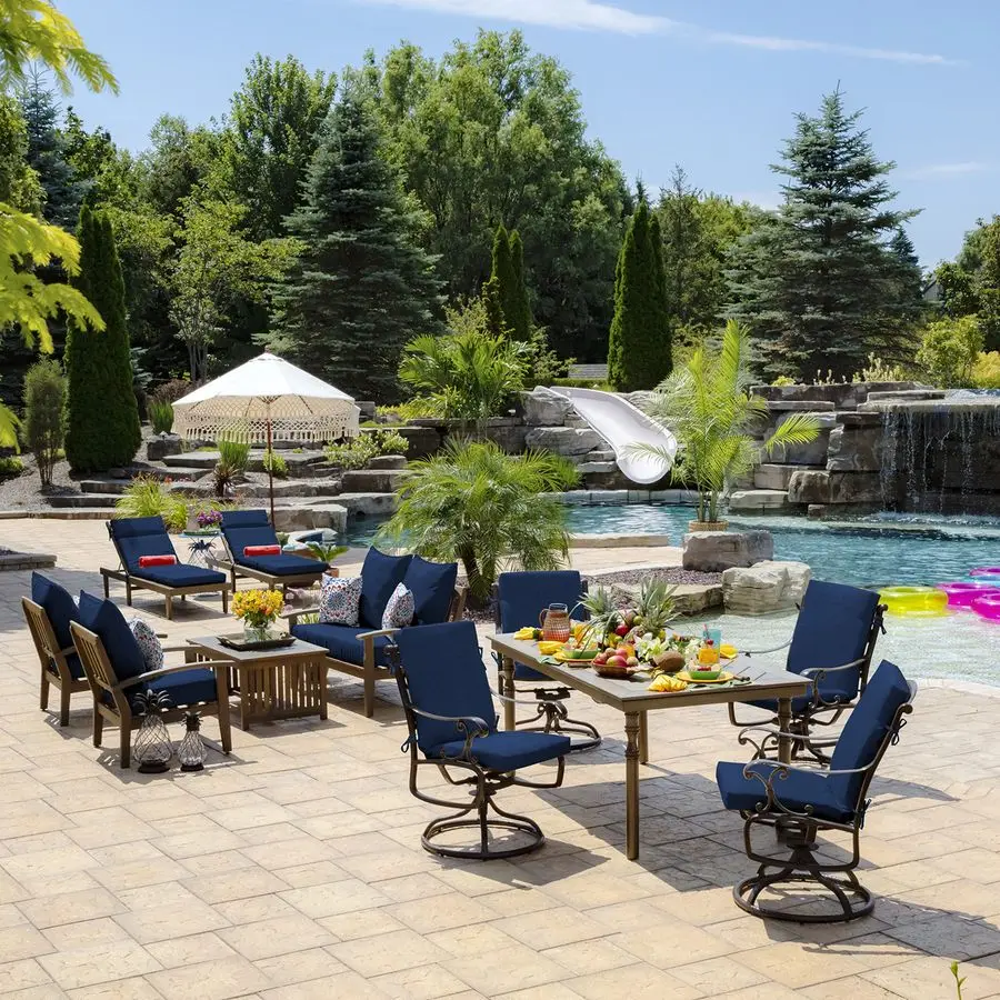 

Набор уличных подушек для глубоких сидений, 24 x 24 дюйма, всепогодные, водонепроницаемые, устойчивые к выцветанию, для стульев, диванов и кушеток.