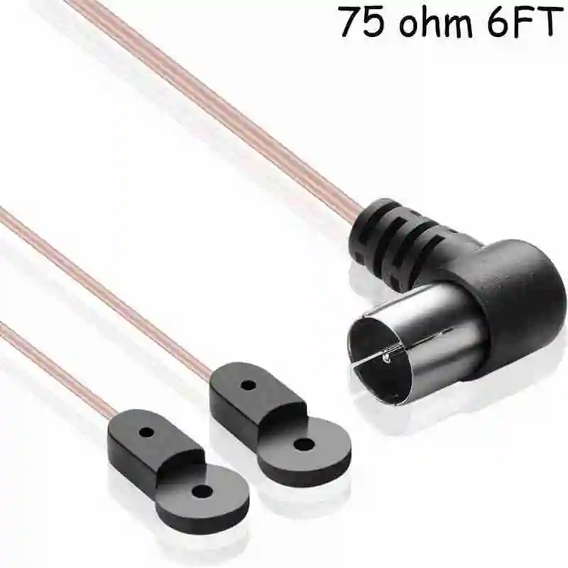 Antena de Radio FM de 2m y 75 Ohm para Interiores, Antena Receptora Estéreo + Adaptador PAL a F para Sistemas de Audio Doméstico Sony, Pioneer, Onkyo, JVC, Yamaha