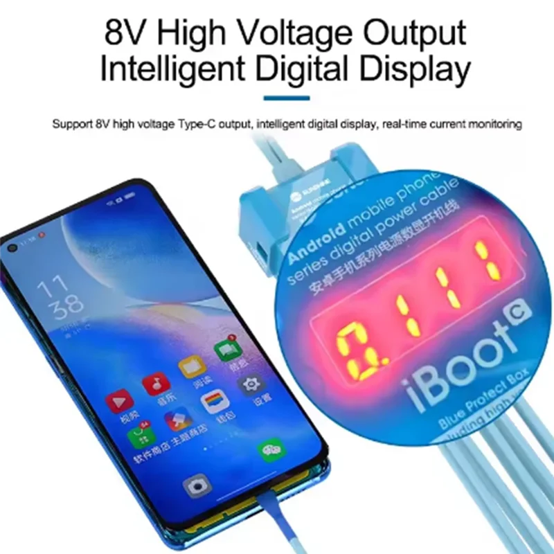XSXS-SUNSHINE Iboot Mobile Phone Repair Power Test Cable 8V High Voltage Boot