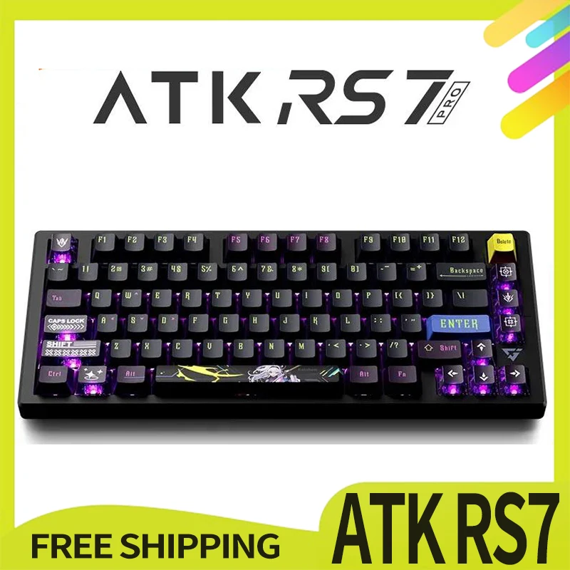 

Vgn Atk Rs7 Magnetic Axis Keyboard Aluminium Alloy Wired Keyboard Customized Hot Swap Gasket Rgb For E-Sports Gamer Gifts