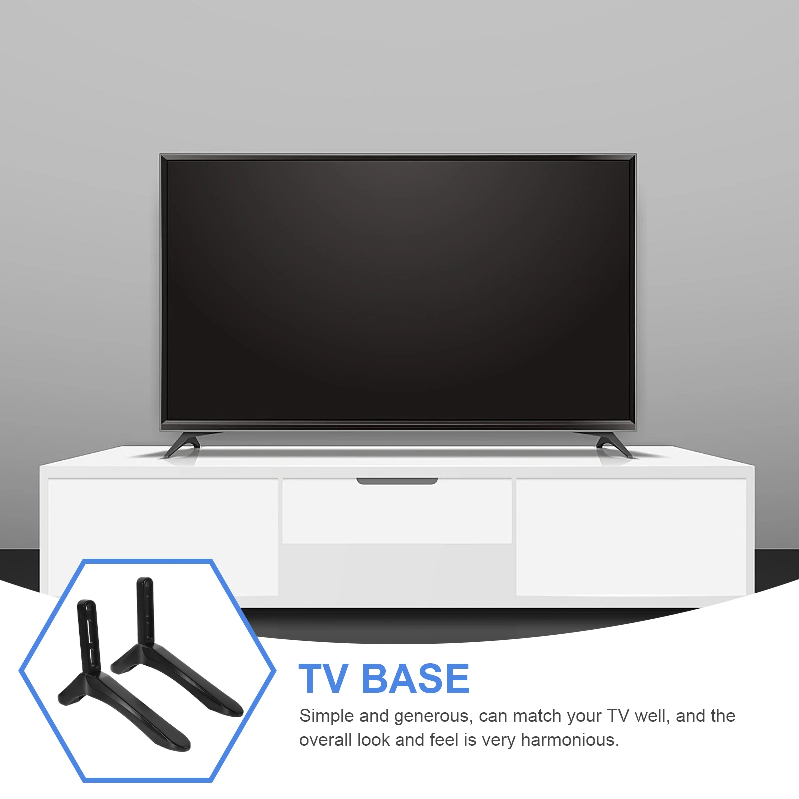 

Sturdy Base Rack Replacement Stand Strong Load-Bearing Simple Design Compatible LED Monitors Home Bedroom Hotel Use Ergonomic