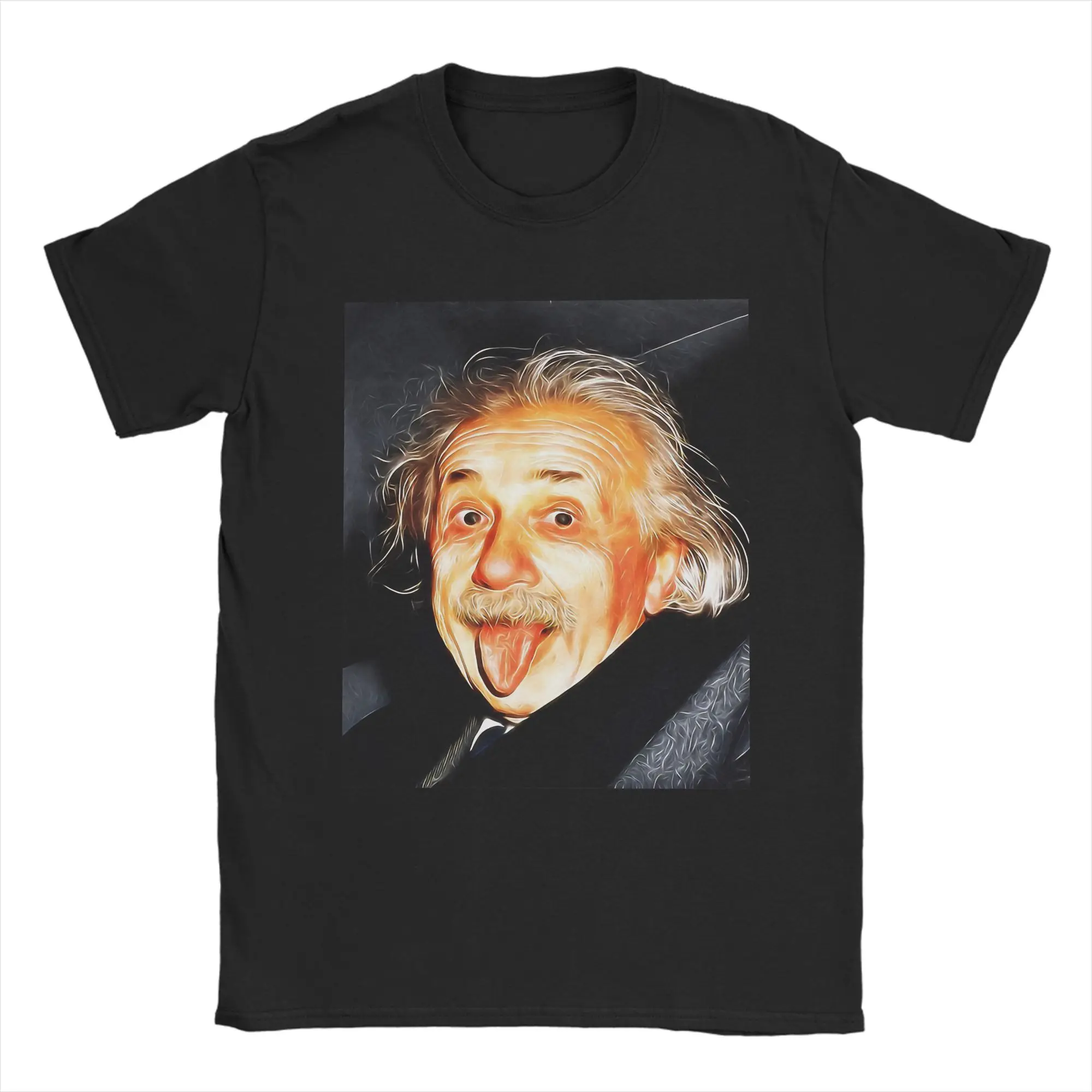 

Футболка с изображением Альберта Эйнштейна, футболки в стиле Харадзюку, винтажная футболка с короткими рукавами, пляжные хлопковые удобные футболки большого размера