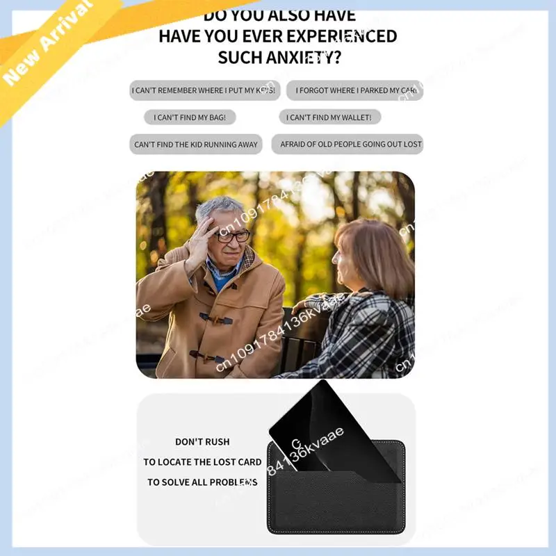 M01K Anti-Loss Location Tracking Card Ultra-Thin Wireless Tracker Card Support Wireless Charging