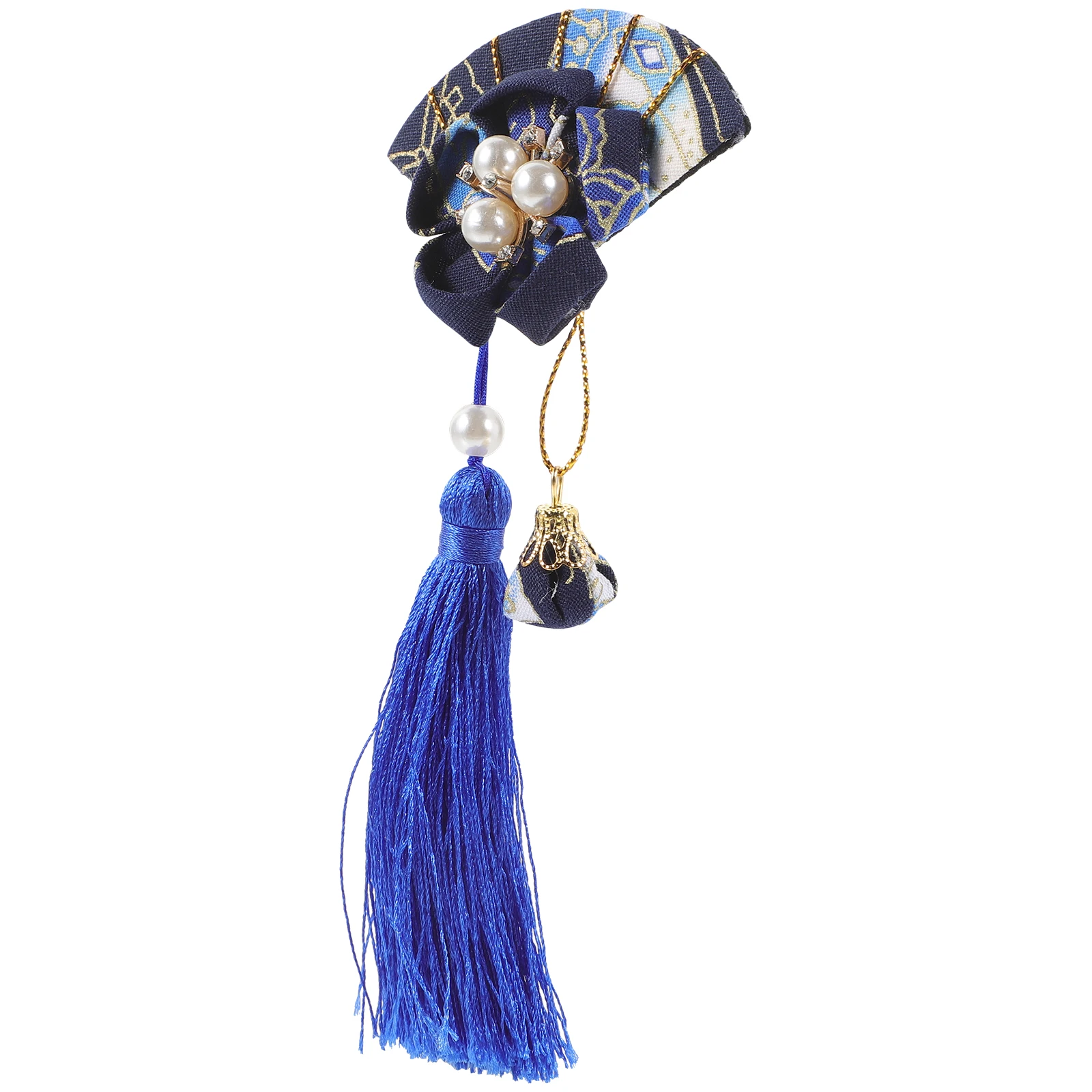 

Japanese Style Fan Headdress Hair Accessories Pretty Tassel Barrette Clip for Girls Women Butterfly chid Kimono Hanfu Decor Fits