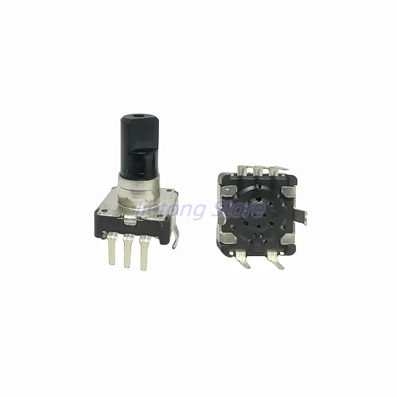 2pcs RE12 EC12 360 Degree Rotary Encoder Audio Potentiometer Coding 5Pins 30 Positions With Push Button Switch Handle 13.5MM